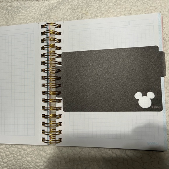 Disney MickeyMinnieMouse Grid Spiral Notebook Hardcover NEW+Disney Post It Notes - Picture 4 of 16